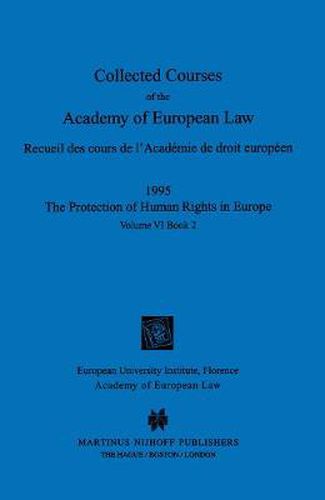 Cover image for Collected Courses of the Academy of European Law 1995 Vol. VI - 2