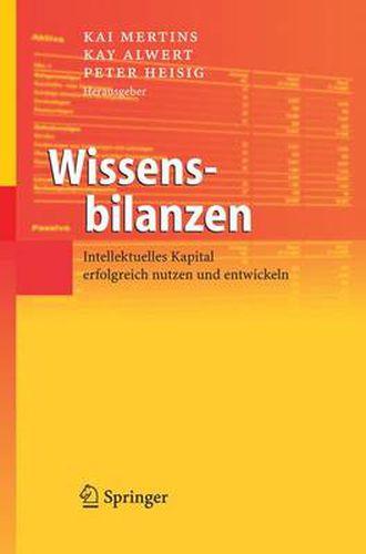 Cover image for Wissensbilanzen: Intellektuelles Kapital Erfolgreich Nutzen Und Entwickeln