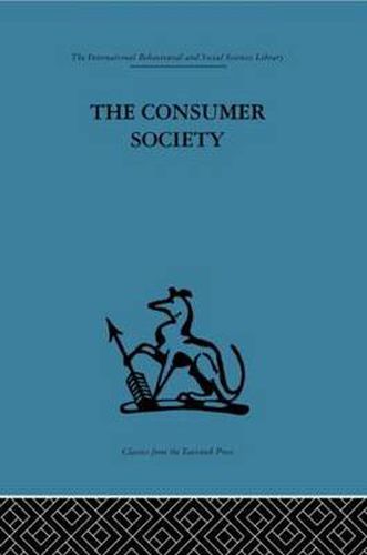 Cover image for The Consumer Society