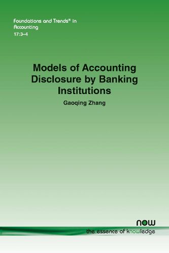 Cover image for Models of Accounting Disclosure by Banking Institutions