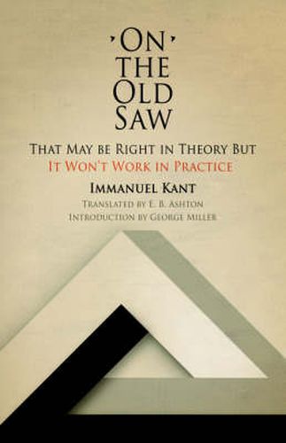 Cover image for On the Old Saw: That May be Right in Theory But It Won't Work in Practice