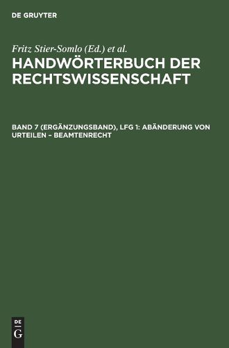 Cover image for Abaenderung Von Urteilen - Beamtenrecht