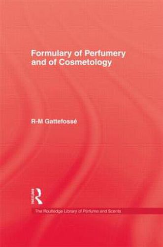 Cover image for Formulary Of Perfumery