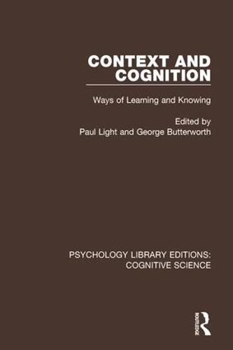 Cover image for Context and Cognition: Ways of Learning and Knowing