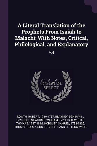 Cover image for A Literal Translation of the Prophets From Isaiah to Malachi