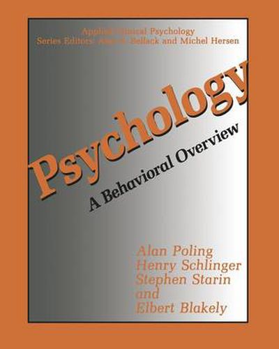 Cover image for Psychology: A Behavioral Overview