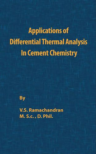 Cover image for Application of Differential Thermal Analysis in Cement Chemistry