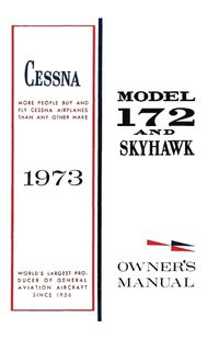 Cover image for Cessna 1973 Model 172 and Skyhawk Owner's Manual