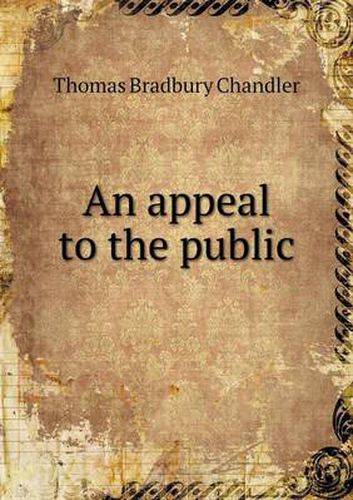 Cover image for An appeal to the public