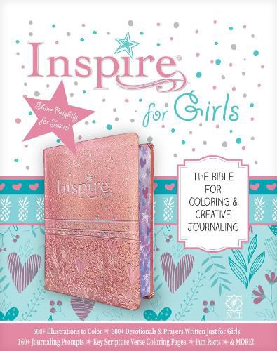 Cover image for NLT Inspire Bible for Girls (LeatherLike, Pink)