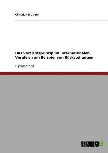 Cover image for Das Vorsichtsprinzip Im Internationalen Vergleich Am Beispiel Von Ruckstellungen