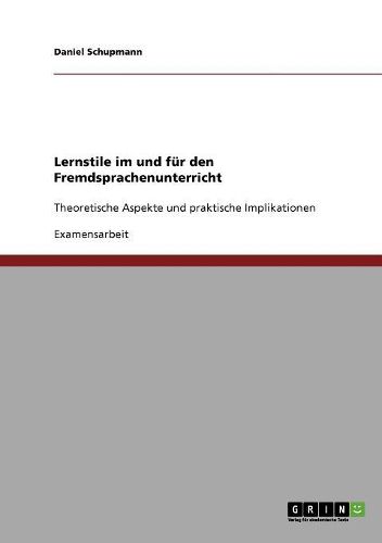 Cover image for Lernstile Im Und Fur Den Fremdsprachenunterricht