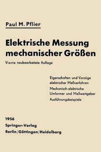 Cover image for Elektrische Messung mechanischer Groessen