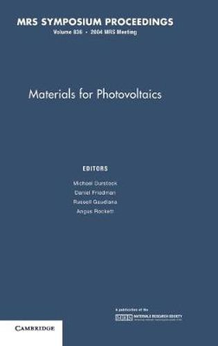 Cover image for Materials for Photovoltaics: Volume 836