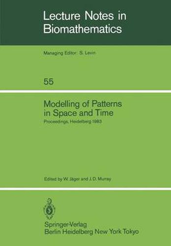 Cover image for Modelling of Patterns in Space and Time: Proceedings of a Workshop held by the Sonderforschungsbereich 123 at Heidelberg July 4-8, 1983