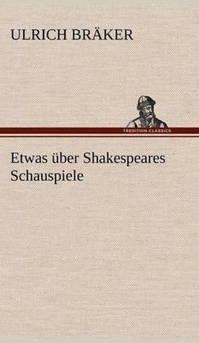 Cover image for Etwas Uber Shakespeares Schauspiele