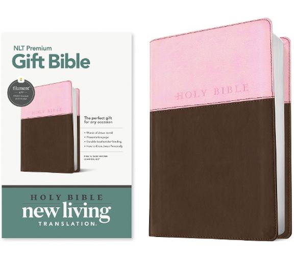 Cover image for NLT Premium Gift Bible, Filament Enabled, Pink/Dark Brown