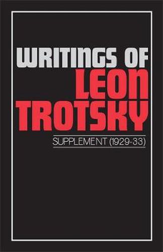Cover image for Writings of Leon Trotsky: Suppt