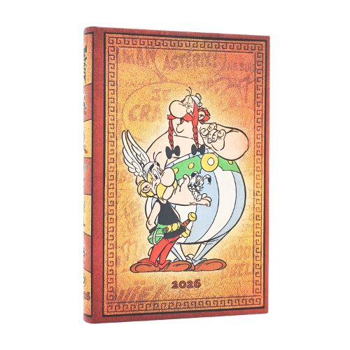 Cover image for 2026 Asterix & Obelix (The Adventures of Asterix) Mini 12-month Verso Hardcover Flexi Dayplanner 2026 (Elastic Band Closure)