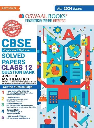 Cover image for Oswaal CBSE Class 12 Applied Mathematics Question Bank 2023-24 Book