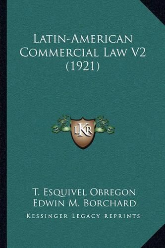 Cover image for Latin-American Commercial Law V2 (1921)