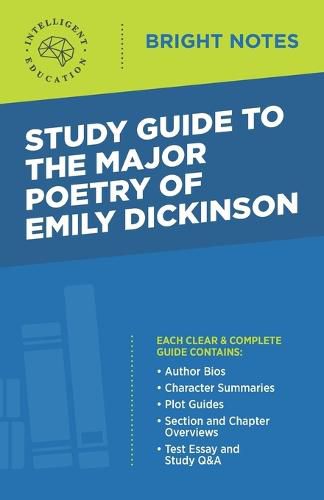 Cover image for Study Guide to The Major Poetry of Emily Dickinson