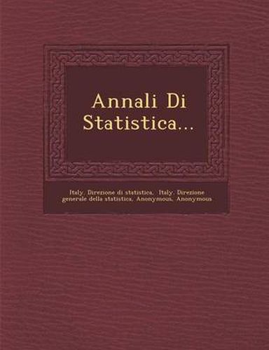 Cover image for Annali Di Statistica...