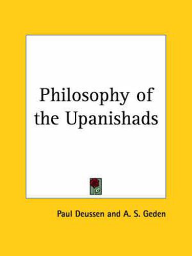 Philosophy of the Upanishads (1908)