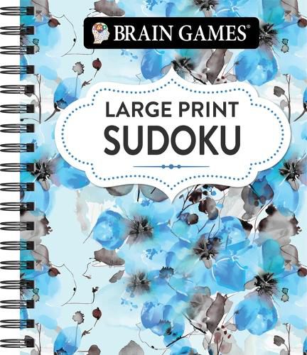 Cover image for Brain Games - Large Print Sudoku (Floral)
