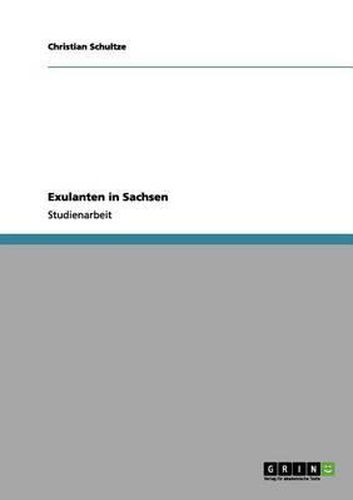 Cover image for Exulanten in Sachsen