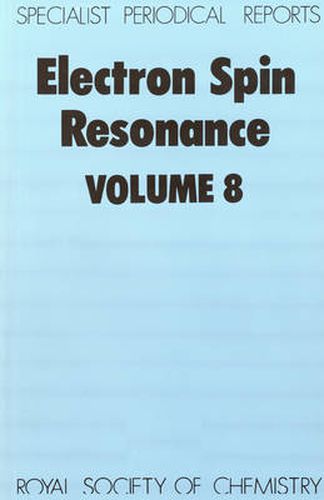 Cover image for Electron Spin Resonance: Volume 8