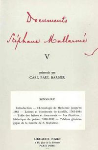 Cover image for Documents Stephane Mallarme V