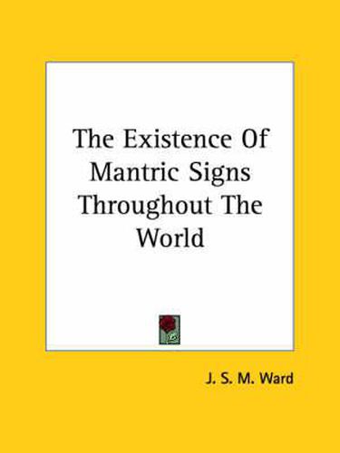 Cover image for The Existence of Mantric Signs Throughout the World