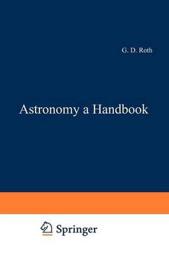 Cover image for Astronomy: a Handbook