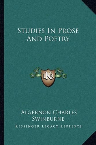 Cover image for Studies in Prose and Poetry