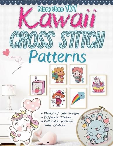 Cover image for More than 101 Kawaii Cross Stitch Patterns