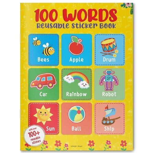 100 Words Reusable Sticker Book?for Children