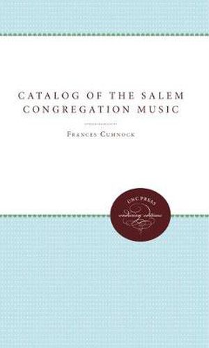 Cover image for Catalog of the Salem Congregation Music