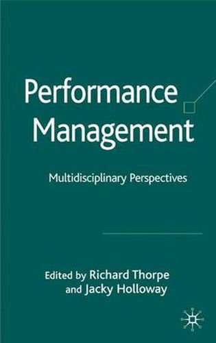 Cover image for Performance Management: Multidisciplinary Perspectives