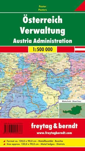 Administration Map Provided with Metal Ledges/Tube 1:500 000