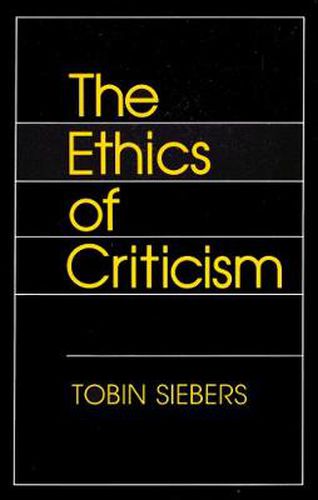 Cover image for Ethics of Criticism