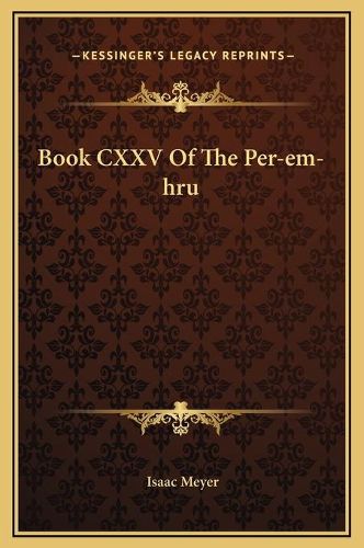 Book CXXV of the Per-Em-Hru