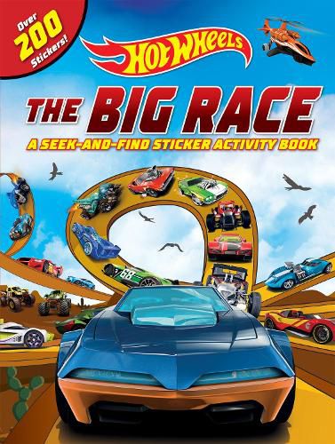Cover image for The Big Race: A Seek-and-Find Sticker Activity Book (Mattel: Hot Wheels)