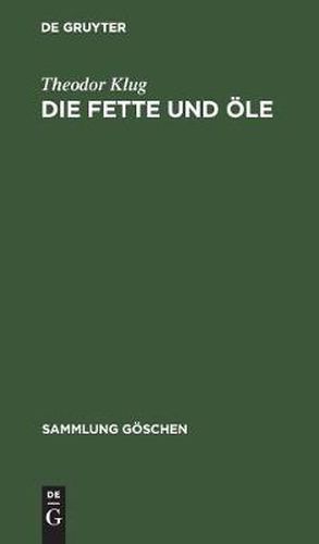 Cover image for Die Fette und OEle