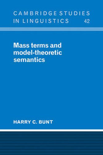 Cover image for Mass Terms and Model-Theoretic Semantics