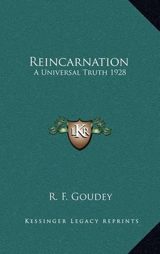 Cover image for Reincarnation: A Universal Truth 1928