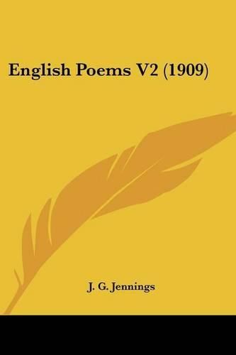 Cover image for English Poems V2 (1909)