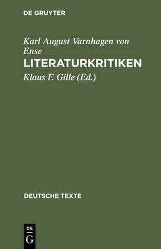 Literaturkritiken: Mit Einem Anhang: Aufsatze Zum Saint-Simonismus