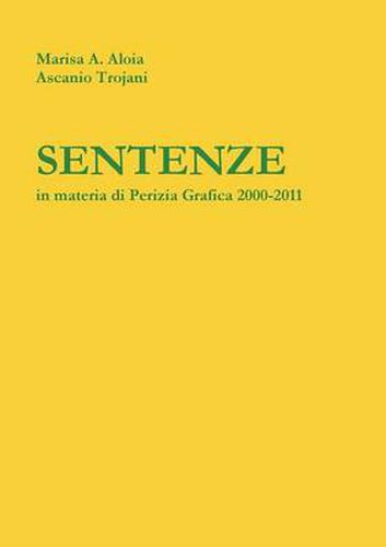 Cover image for Sentenze in Materia Di Perizia Grafica