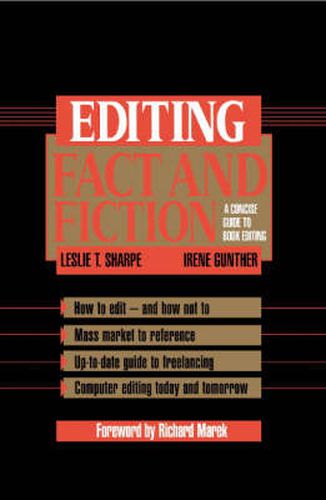 Cover image for Editing Fact and Fiction: A Concise Guide to Book Editing